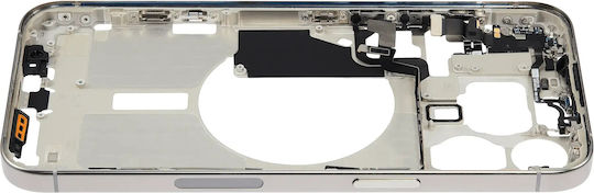 Mid-frame Housing W Small Parts Iphone 15 Pro Max Us Version Aftermarket Plus White Titanium