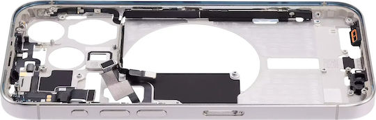 Mid-frame Housing W Small Parts Iphone 15 Pro Eu Global Version Aftermarket Plus White Titanium