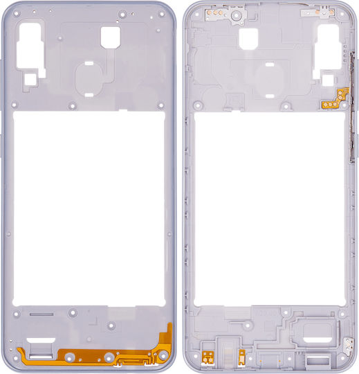 Mid-frame Housing Samsung Galaxy A30 A305 2019 Aftermarket Plus White