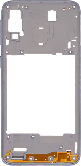 Mid-frame Housing Samsung Galaxy A40 A405 2019 Aftermarket Plus White