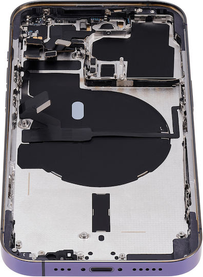 Back Housing W Small Parts Iphone 14 Pro Us Version Aftermarket Plus Deep Purple