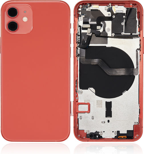 Back Housing W Small Parts Iphone 12 Eu Global Version Aftermarket Plus Red
