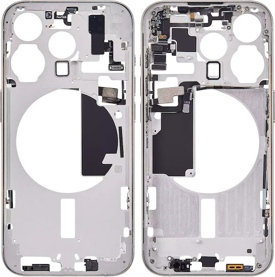 Mid-frame Housing W Small Parts Iphone 15 Pro Eu Global Version Aftermarket Plus Natural Titanium