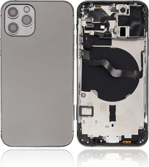 Back Housing W Small Parts Iphone 12 Pro Eu Global Version Aftermarket Plus Graphite
