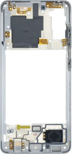 Mid-frame Housing Compatible Samsung Galaxy A41 A415 Service Pack White