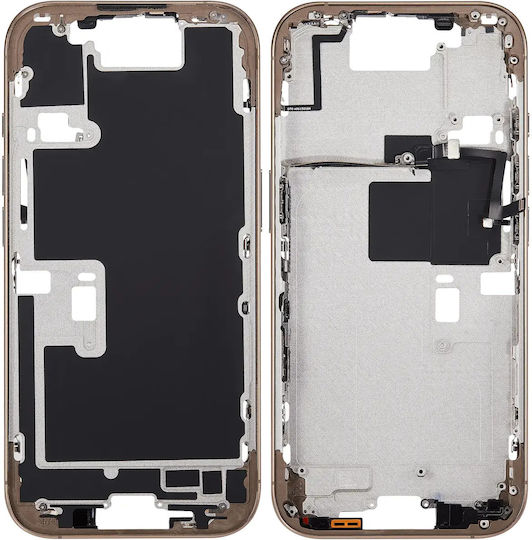 Mid-frame Housing Power Volume Button Iphone 16 Pro Us Version Aftermarket Plus Desert Titanium