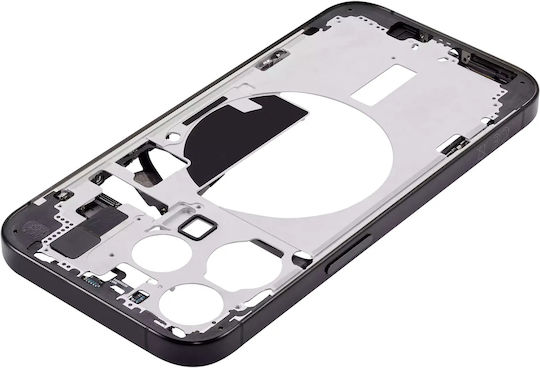 Mid-frame Housing W Small Parts Iphone 15 Pro Eu Global Version Aftermarket Plus Black Titanium
