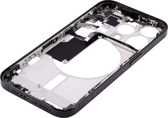 Mid-frame Housing W Small Parts Iphone 15 Pro Eu Global Version Aftermarket Plus Black Titanium