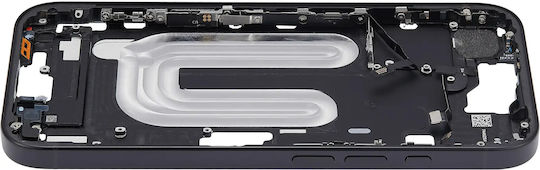 Mid-frame Housing Power Volume Button Iphone 16 Us Version Aftermarket Plus Black