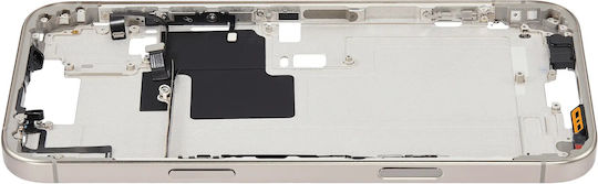 Mid-frame Housing Power Volume Button Iphone 16 Pro Max Us Version Aftermarket Plus Natural Titanium