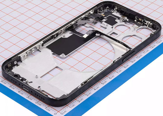 Mid-frame Housing W Small Parts Iphone 15 Pro Eu Global Version Aftermarket Plus Black Titanium