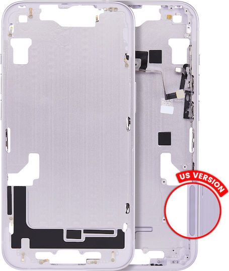 Mid-frame Housing W Small Parts Iphone 14 Us Version Aftermarket Plus Purple