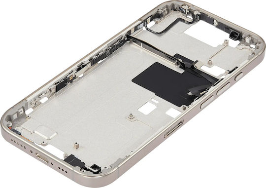 Mid-frame Housing Power Volume Button Iphone 16 Pro Eu Global Version Aftermarket Plus Natural Titanium