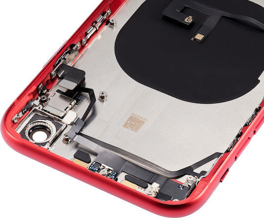 Back Housing Small Components Pre-installed Iphone Xr No Logo Aftermarket Plus Red