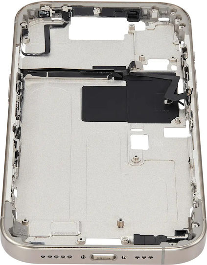 Mid-frame Housing Power Volume Button Iphone 16 Pro Eu Global Version Aftermarket Plus Natural Titanium