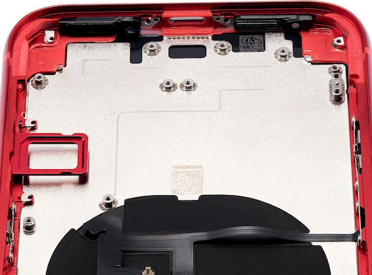 Back Housing Small Components Pre-installed Iphone Xr No Logo Aftermarket Plus Red