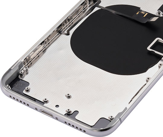 Back Housing Small Components Pre-installed Iphone X No Logo Aftermarket Plus Silver