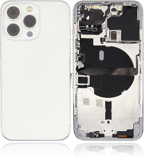 Back Housing W Small Parts Iphone 13 Pro Eu Global Version Aftermarket Plus Silver