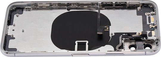 Back Housing Small Components Pre-installed Iphone X No Logo Aftermarket Plus Silver