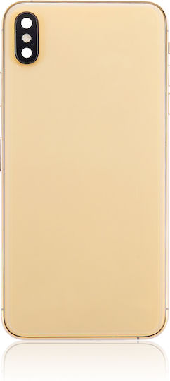 Back Housing Small Components Pre-installed Iphone Xs Max No Logo Aftermarket Plus Gold