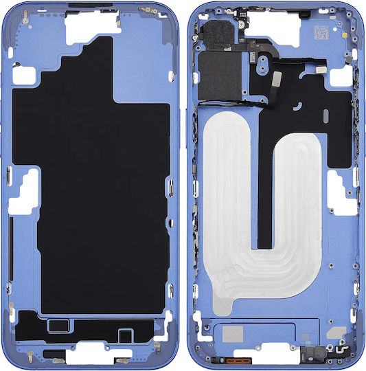 Mid-frame Housing Power Volume Button Iphone 16 Plus Us Version Aftermarket Plus Ultramarine