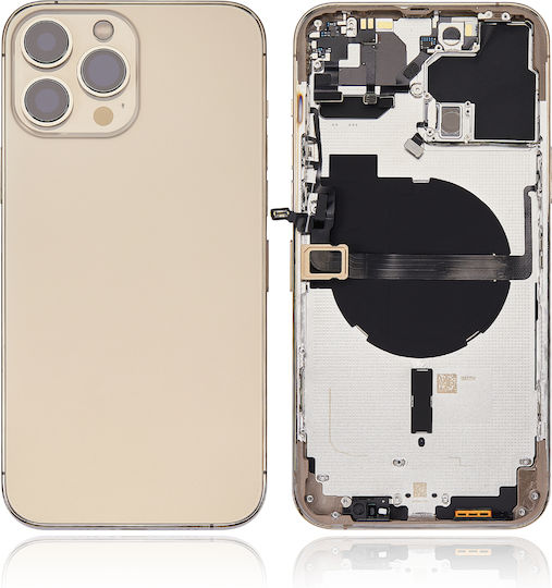 Back Housing W Small Parts Iphone 13 Pro Max Eu Global Version Aftermarket Plus Gold
