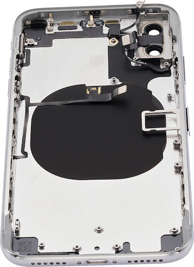 Back Housing Small Components Pre-installed Iphone X No Logo Aftermarket Plus Silver