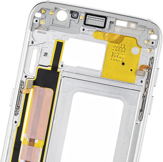Mid-frame Housing Samsung Galaxy S7 Edge Small Parts White