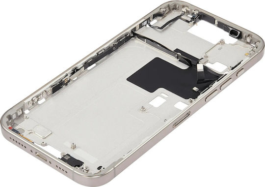 Mid-frame Housing Power Volume Button Iphone 16 Pro Max Eu Global Version Aftermarket Plus Natural Titanium