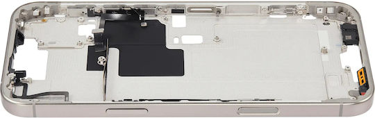 Mid-frame Housing Power Volume Button Iphone 16 Pro Max Eu Global Version Aftermarket Plus Natural Titanium