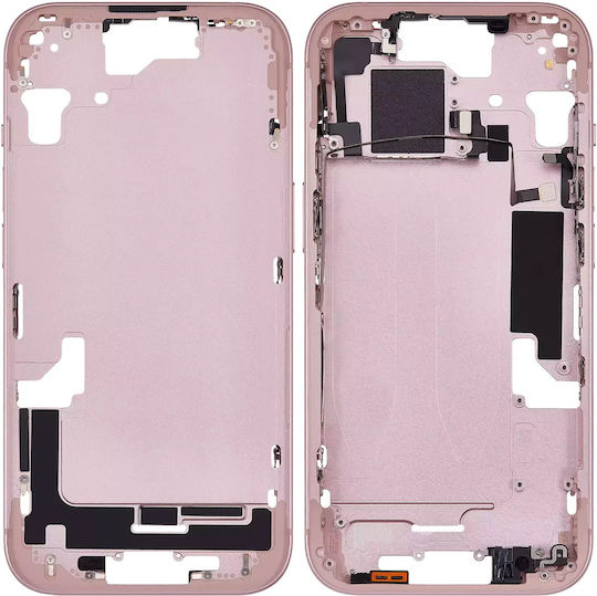 Mid-frame Housing W Small Parts Iphone 15 Us Version Aftermarket Plus Pink