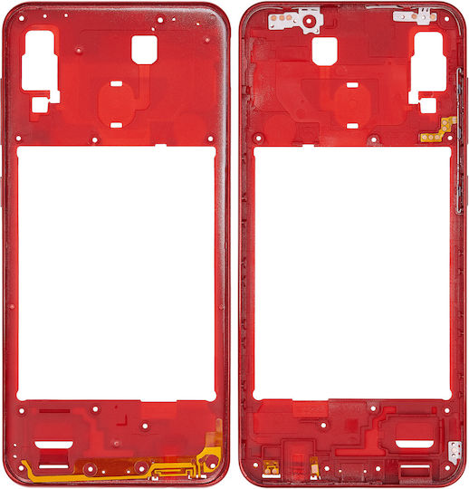Mid-frame Housing Samsung Galaxy A30 A305 2019 Aftermarket Plus Red