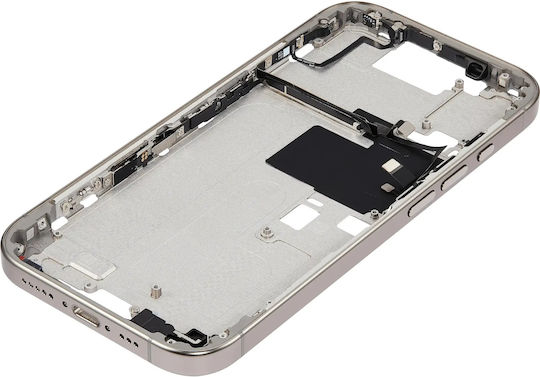 Mid-frame Housing Power Volume Button Iphone 16 Pro Us Version Aftermarket Plus Natural Titanium