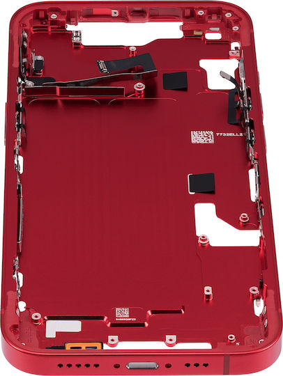 Mid-frame Housing W Small Parts Iphone 14 Eu Global Version Aftermarket Plus Red