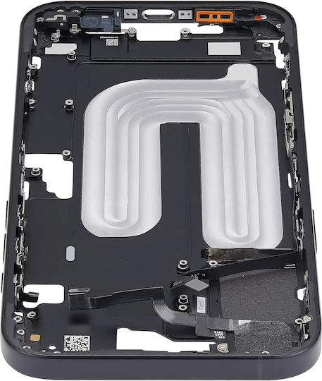 Mid-frame Housing Power Volume Button Iphone 16 Plus Eu Global Version Aftermarket Plus Black