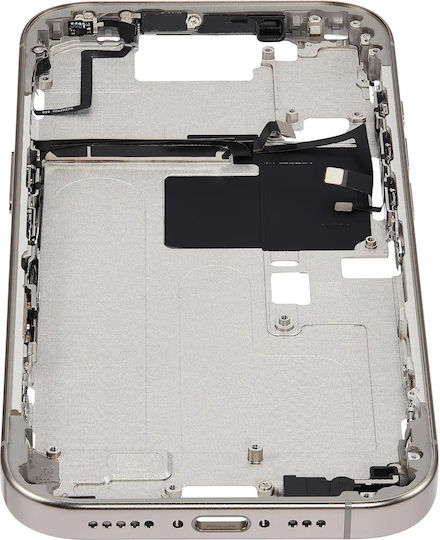 Mid-frame Housing Power Volume Button Iphone 16 Pro Us Version Aftermarket Plus Natural Titanium