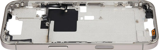 Mid-frame Housing Power Volume Button Iphone 16 Pro Us Version Aftermarket Plus Natural Titanium