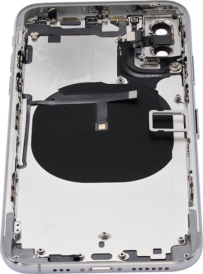 Back Housing Small Components Pre-installed Iphone Xs No Logo Aftermarket Plus Silver