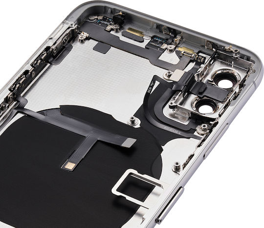 Back Housing Small Components Pre-installed Iphone Xs No Logo Aftermarket Plus Silver