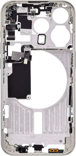 Mid-frame Housing W Small Parts Iphone 15 Pro Us Version Aftermarket Plus White Titanium