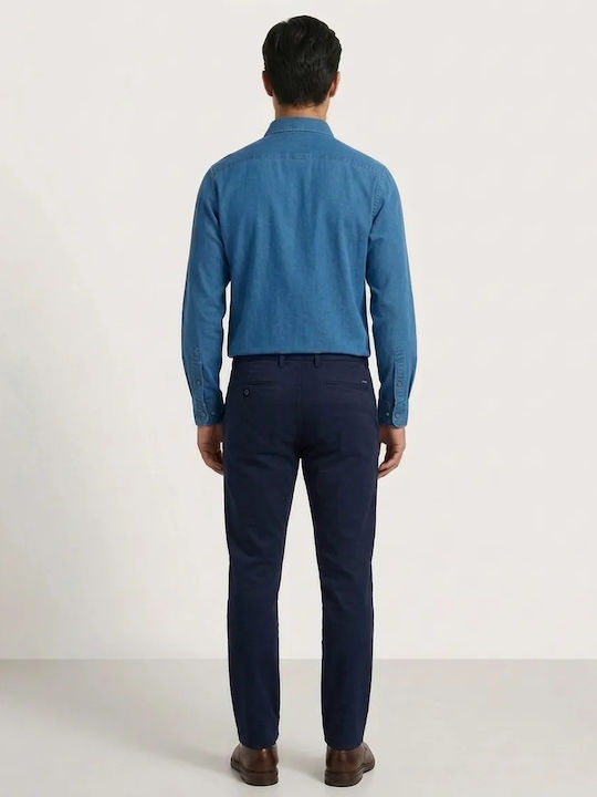 Long Sleeve Denim Shirt in Regular Fit Blue