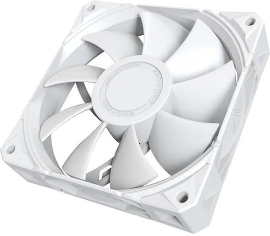 Montech E28 Pwm Gehäuselüfter 120mm (2000rpm / 85,09cfm) Ohne LEDs Beleuchtung und Verbindung 4-Pin PWM Weiß