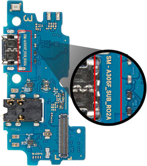Port De Încărcare Jack Căști Samsung Galaxy A30 A305 2019 Premium