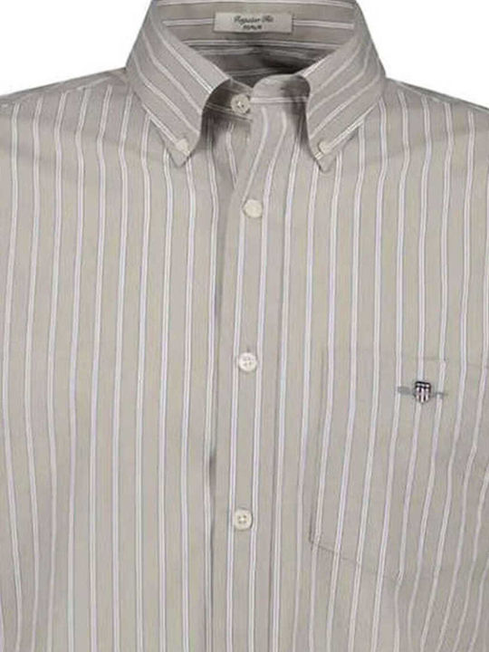 Gant Πουκάμισο Regular Fit Μπεζ/λευκό