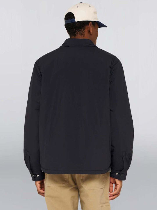 Long Sleeve Overshirt In Regular Fit Navy Blue
