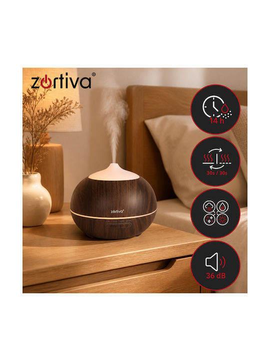 Zortiva LED Aromatherapy Device Brown 400ml 19449 Zortiva LED Aromatherapy Device Brown 400ml 19449