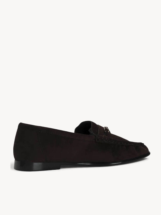 Damen Mokassins Braun Loafers Kastrori Mit Metallischem Dekor