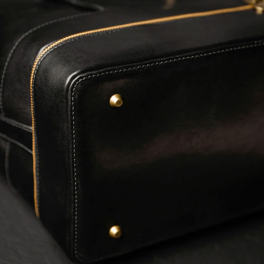 Time Resistance Leder Medizinische Tasche in Schwarz Farbe