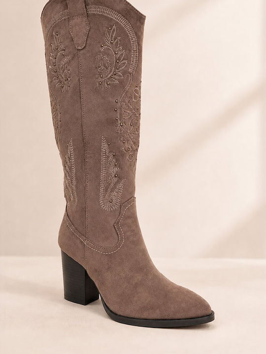 Ligglo Suede Γυναικείες Μπότες Cowboy