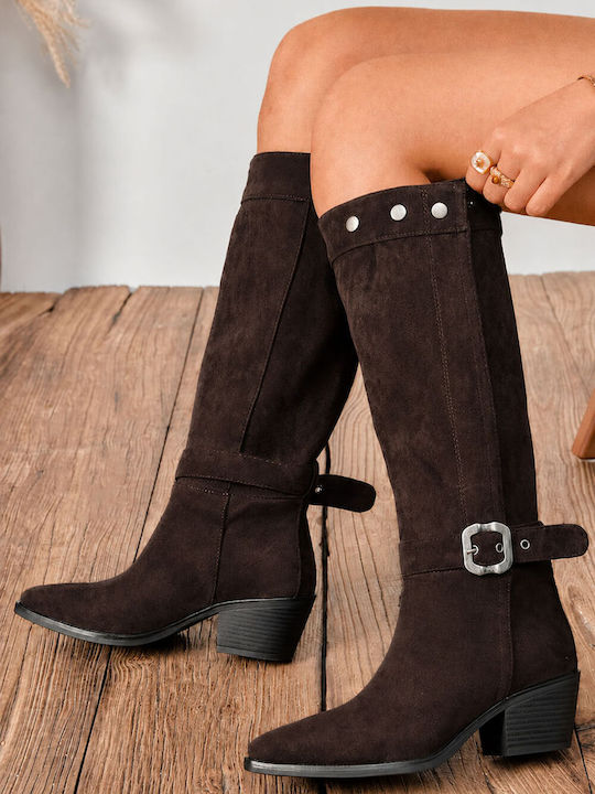 Ligglo Suede Γυναικείες Μπότες Cowboy